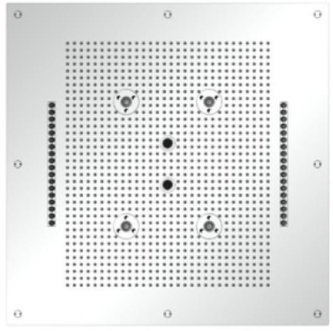 Duschkopf für Deckeneinbau - SENSE PRO - ASTRALPOOL - quadratisch / mit integrierter Beleuchtung / thermostatisch