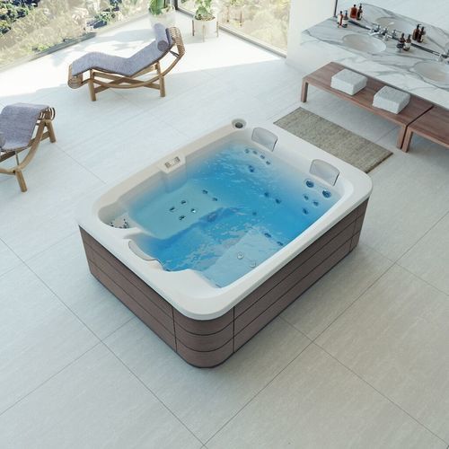 Whirlpool zum Aufstellen - ALEXANDRIA - ASTRALPOOL - 3 Plätze / Holz / Edelstahl