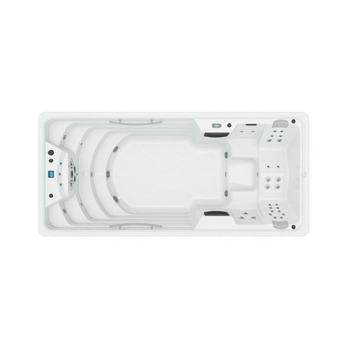 Schwimm-Hot-Tub / zum Aufstellen - MEDITERRANEA - ASTRALPOOL - rechteckig / 3 Plätze / Stahl