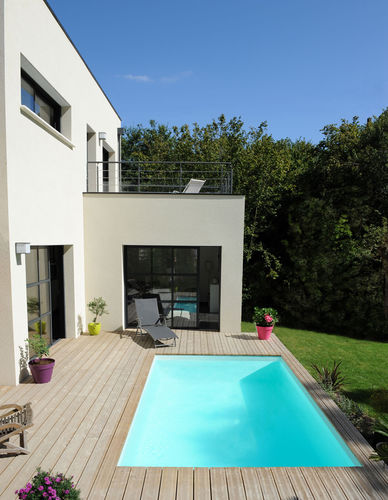 Schwimmbecken für Außenbereich - LIBERTY® - PISCINELLE - erdverlegt / Holz
