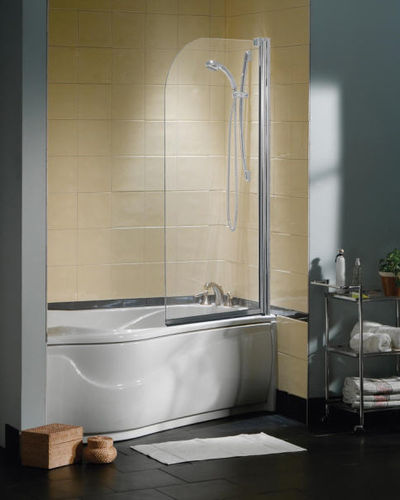 Schwenkbarer Badewannen-Duschwand - TUB SHIELD - MAAX bathroom - teilgerahmt