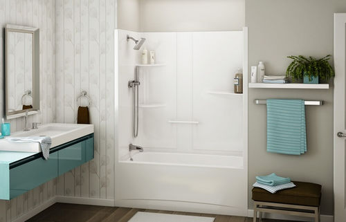 Rechteckige Badewannen-Duschkombination - ALLIA TS-6032 - MAAX bathroom - Einbau / Acryl