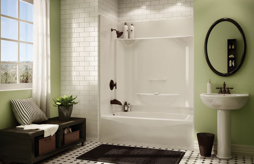 Rechteckige Badewannen-Duschkombination - KDTS 3260 - MAAX bathroom - Einbau / Acryl