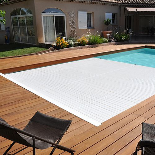 Latten-Poolabdeckung - ROLLIN  - DEL - automatisch / Sicherheit / eingetaucht