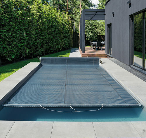 Luftblasen-Poolabdeckung - BLACK ALVEOLAR  - DEL - automatisch / Thermo / für eingelassenes Schwimmbad