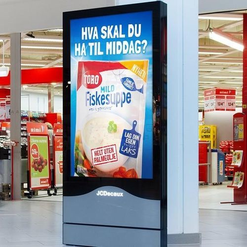 Bodenstehende Reklametafel - JCDecaux - Mobilier Urbain - wandmontiert / Einbau / LED