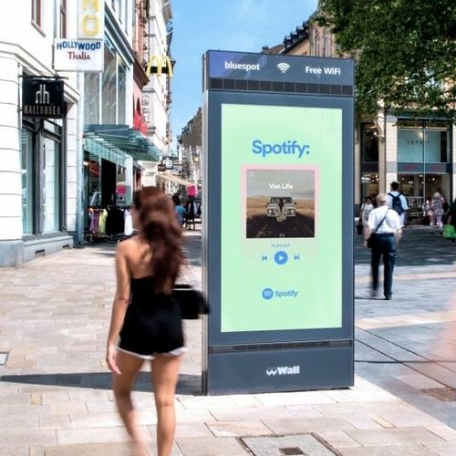 Einbauschild - JCDecaux - Mobilier Urbain - wandmontiert / Metall / Glas