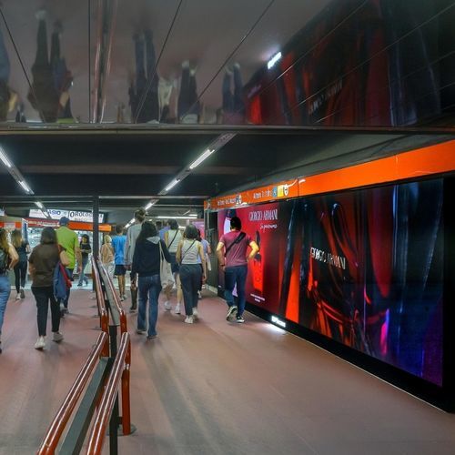 Einbau-Reklametafel - JCDecaux - Mobilier Urbain - festinstalliert / wandmontiert / LED