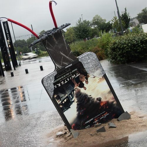 Bodenstehende Reklametafel - JCDecaux - Mobilier Urbain - Aufsatz / LED