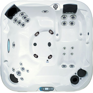 Einbau-Whirlpool - AURORA - DIMENSION ONE SPAS - quadratisch / Sechssitzer / für Privatgebrauch