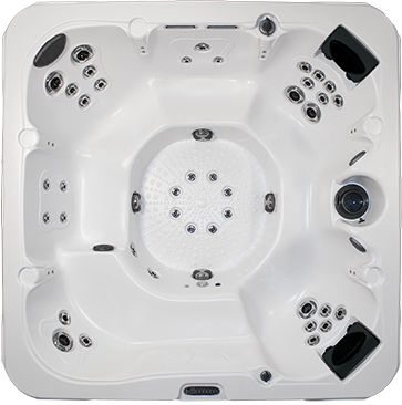 Einbau-Whirlpool - MERIDIAN - DIMENSION ONE SPAS - quadratisch / Sechssitzer / für den Innenraum