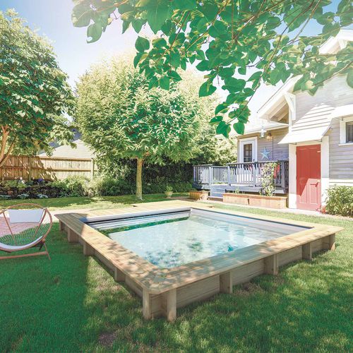 Selbsttragendes Schwimmbecken - URBAINE - PROCOPI - für Außenbereich / für öffentliche Bereiche / teileingebaut