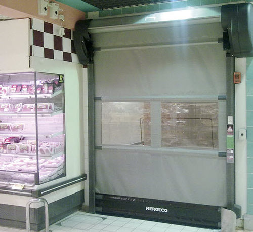 Industrie-Falttor - NERGECO R FORUM 5 - NERGECO - Verbundwerkstoff / PVC / automatisch