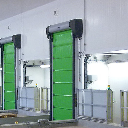 Industrie-Falttor - NERGECO STAR 5 FRIGO 1 - NERGECO - Verbundwerkstoff / PVC / automatisch