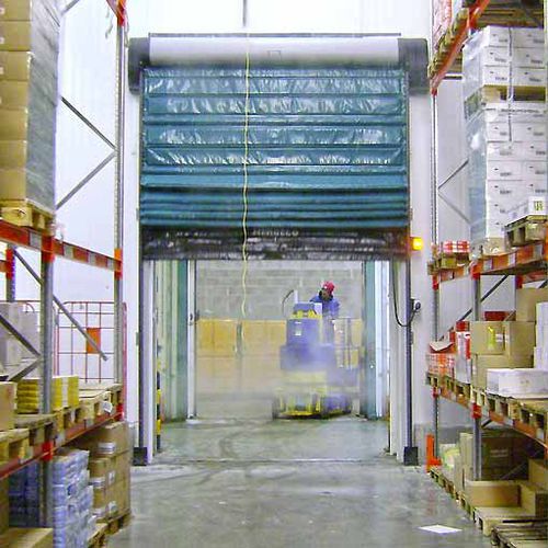 Industrie-Falttor - NERGECO - Verbundwerkstoff / PVC / automatisch