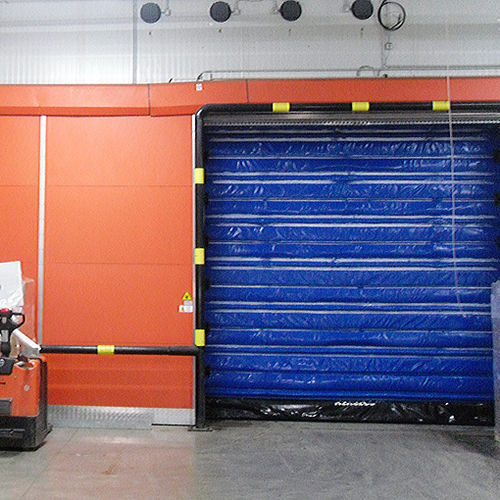 Industrie-Falttor - COLD CHAIN - NERGECO - Verbundwerkstoff / PVC / Sicherheit