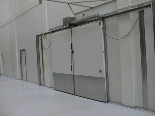 Schiebe-Industrietor - AS1502F - DAN-doors - Metall / automatisch / Glas