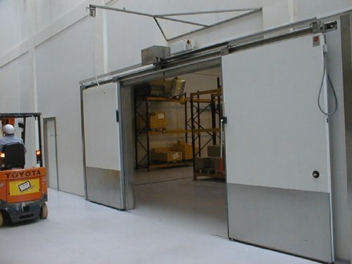 Schiebe-Industrietor - MS0502I - DAN-doors - Metall / automatisch / Glas