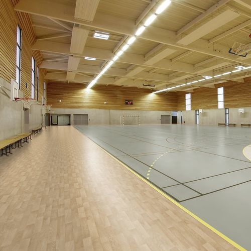 Sportboden für den Innenraum - LUMAFLEX EVOLUTION E OMNISPORTS COMPACT - Tarkett Sports Indoor - Birke / Polyethylen / Polyurethan