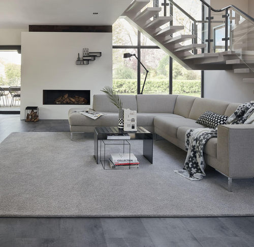 Tuft-Teppichboden - PARADE SOFT SENSATION - Tarkett RESIDENTIAL - Polyester / einfarbig / grau