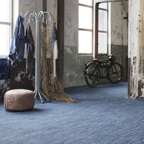 Struktur-Teppichboden - DENIM - Tarkett RESIDENTIAL - Synthetik / einfarbig / grau