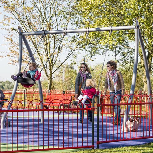 Stahlschaukel -  SOLO+ : NEW WAVE / JJM-1126 - HUSSON INTERNATIONAL - Spielplatz / doppelt