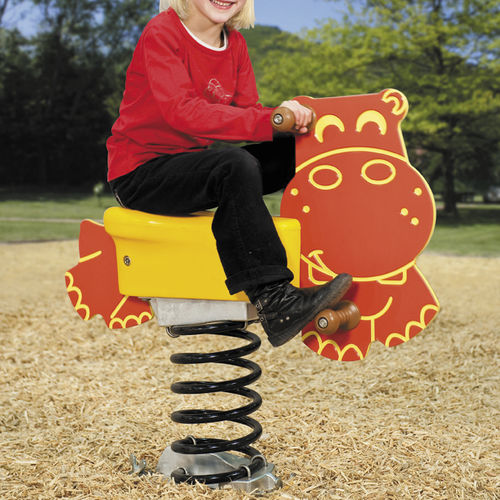 Kunststoff-Federwippe - SOLO+ : HIPPO / JIN-0525 - HUSSON INTERNATIONAL - HDPE / Tier / 1 Person