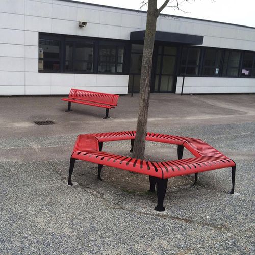 Stahl-Baumschutz - CHERRY : JAN-0006 - HUSSON INTERNATIONAL - mit integrierter öffentlicher Bank
