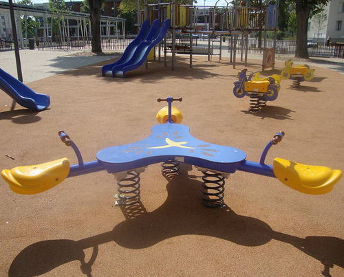 Kunststoff-Federwippe - SOLO+ : 3-WAY / JIN-0414  - HUSSON INTERNATIONAL - HDPE / 3 Plätze