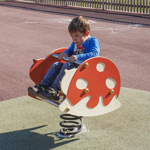 Kunststoff-Federwippe - SOLO+ : LADYBIRD / JIN-0400 - HUSSON INTERNATIONAL - HDPE / Tier / 1 Person