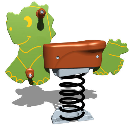 Kunststoff-Federwippe - SOLO+ : DINO / JIN-0524 - HUSSON INTERNATIONAL - HDPE / Tier / 1 Person