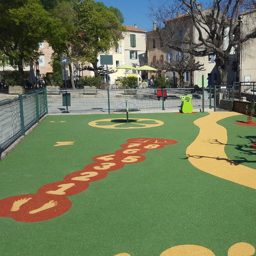 EPDM-Bodenbelag - HEXDALLE - für den Außenbereich / für Spielplätze / aus Fliesen