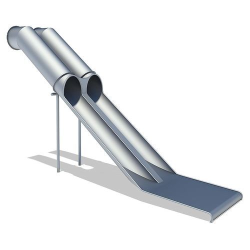 Gerade Rutsche - 54035712300  - eibe Produktion + Vertrieb GmbH & Co KG - für Spielplätze / Edelstahl / rohrförmig