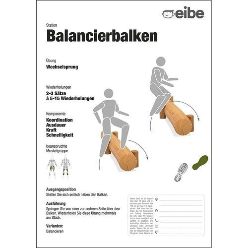 Freistehende Informationstafel - BALANCING BEAM    - eibe Produktion + Vertrieb GmbH & Co KG - für Außenbereich / für Spielplätze / Aluminium