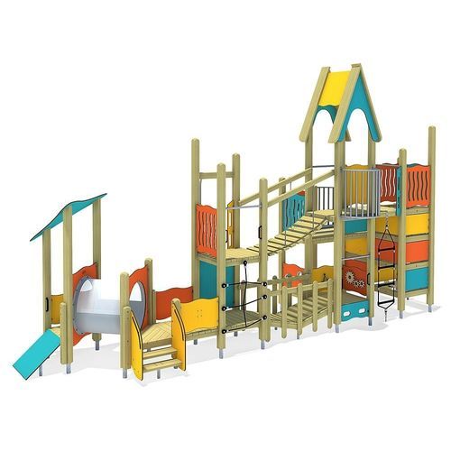 Stahl-Spielplatzgerät - BRUNO  - eibe Produktion + Vertrieb GmbH & Co KG - HPL / modular / mit Überdachung