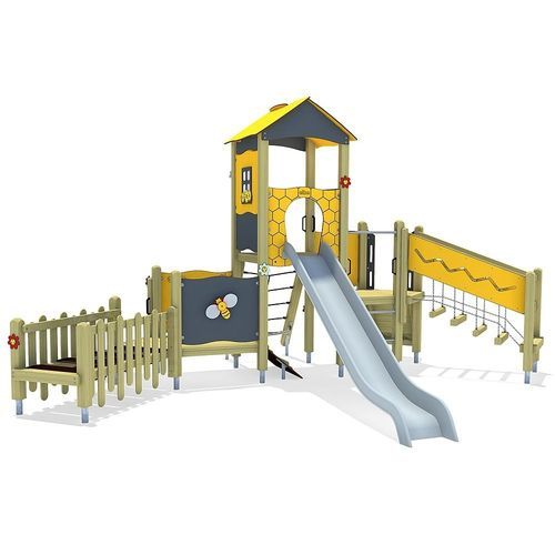 Stahl-Spielplatzgerät - CASSANDRA  - eibe Produktion + Vertrieb GmbH & Co KG - HPL / modular / mit Überdachung
