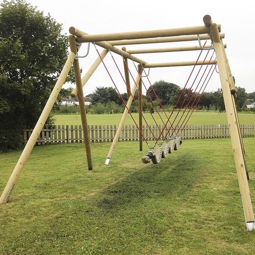 Holzschaukel - SNAKE  - eibe Produktion + Vertrieb GmbH & Co KG - galvanisiertem Stahl / Mehrfach / Spielplatz