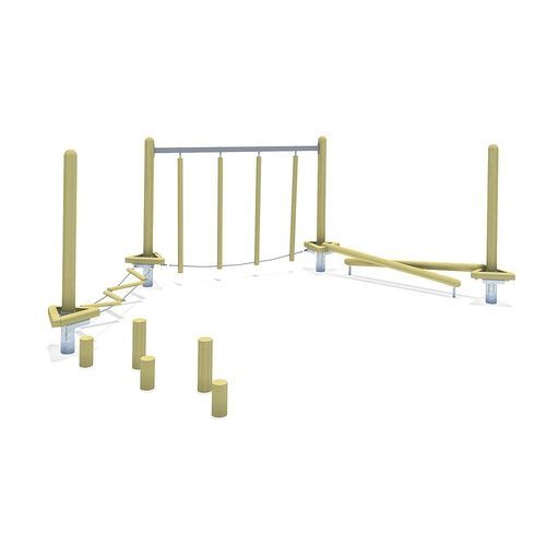Trimm-Dich-Pfad / für Spielplätze - COMBINATION 02  - eibe Produktion + Vertrieb GmbH & Co KG - Slalom / für Außenbereich / Schrittschaltung