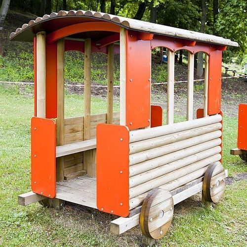 Fahrzeug für Spielplätze - WAGON  - eibe Produktion + Vertrieb GmbH & Co KG - Holz / für Außenbereich