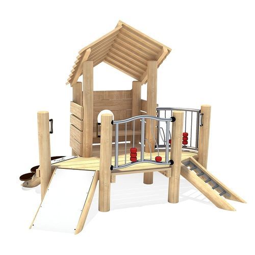 Holz-Spielplatzgert - WINJA - eibe Produktion + Vertrieb GmbH & Co KG -  modular / zum Klettern / mit berdachung