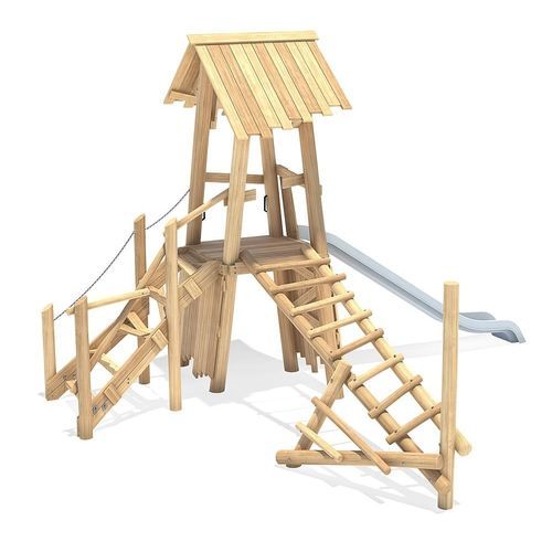 Holz-Spielplatzgerät - MARTE  - eibe Produktion + Vertrieb GmbH & Co KG - modular / zum Klettern / mit Überdachung