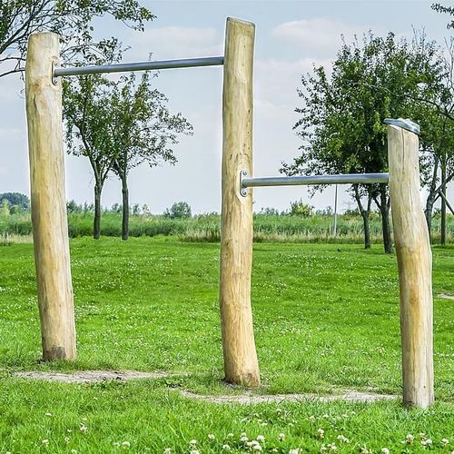 Doppelter Klimmzugstange - ALBIN  - eibe Produktion + Vertrieb GmbH & Co KG - Edelstahl / Holz / für Außenbereich