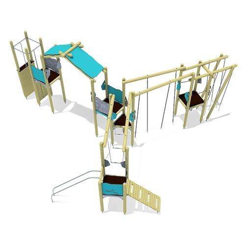 Holz-Spielplatzgerät - TRIANGLE OF FORCES  - eibe Produktion + Vertrieb GmbH & Co KG - modular / mit Überdachung