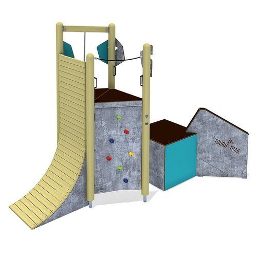 Klettergerüst für Spielplätze - BASE CLIMB  - eibe Produktion + Vertrieb GmbH & Co KG - mit Trampolin