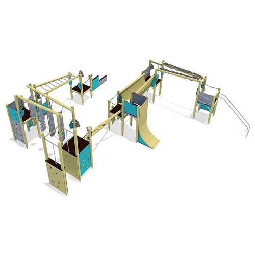 Klettergerüst für Spielplätze - TURNTILLBURN  - eibe Produktion + Vertrieb GmbH & Co KG - mit Trampolin