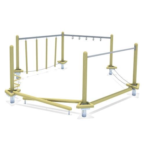 Trimm-Dich-Pfad / für Fitnessanwendungen - COMBINATION 05 - eibe Produktion + Vertrieb GmbH & Co KG - Slalom / zickzackförmig / für Außenbereich