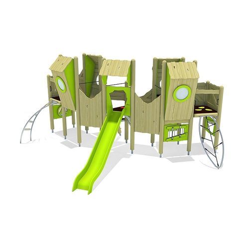 Holz-Spielplatzgerät - OFELIA  - eibe Produktion + Vertrieb GmbH & Co KG - modular / zum Klettern / mit Überdachung