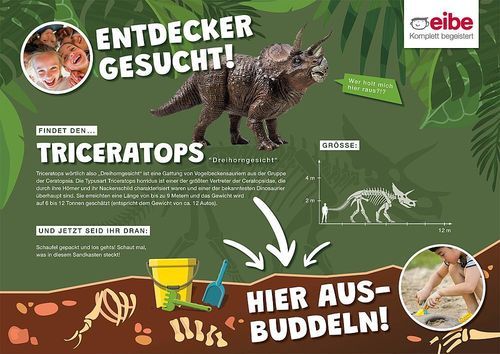 Bodenstehendes Schild - TRICERATOPS - eibe Produktion + Vertrieb GmbH & Co KG - festinstalliert / galvanisiertem Stahl / Verbundwerkstoff