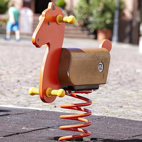 Stahl-Federwippe - PONY  - eibe Produktion + Vertrieb GmbH & Co KG - Holz / Massivholz / Tier