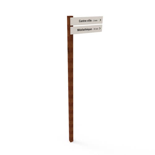 Cortenstahl-Schild - CORTEX - Empreinte signalétique - zur Orientierung / für Straße / Industrie
